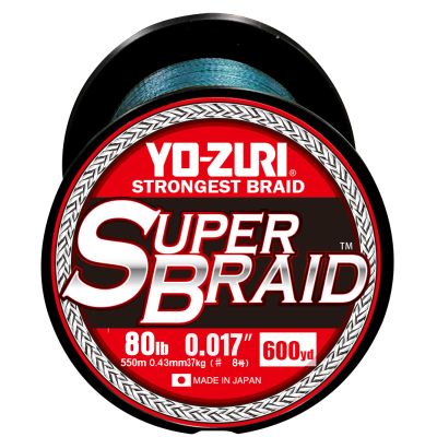 Yo-Zuri Superbraid 600 yd Floating Braid, Blue, 80 lb