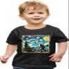 4T Black Toddler The Lost Original - Bigfoot Starry Night Van Gogh Toddler T-Shirt view 1