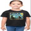 4T Black Toddler The Lost Original - Bigfoot Starry Night Van Gogh Toddler T-Shirt view 2