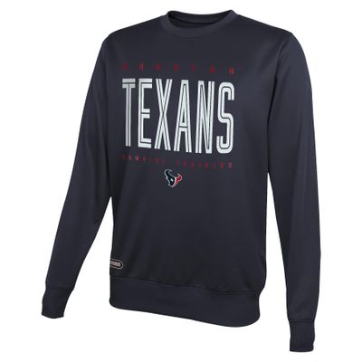 Outerstuff NFL Men's Top Pick Performance Fleece Crew Neck Pullover Sweatshirt, Houston Texans, Large