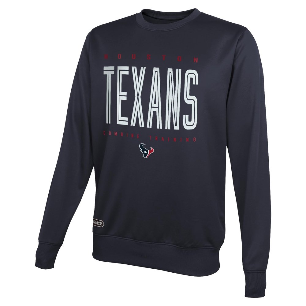 Outerstuff NFL Men's Top Pick Performance Fleece Crew Neck Pullover Sweatshirt, Houston Texans, Large