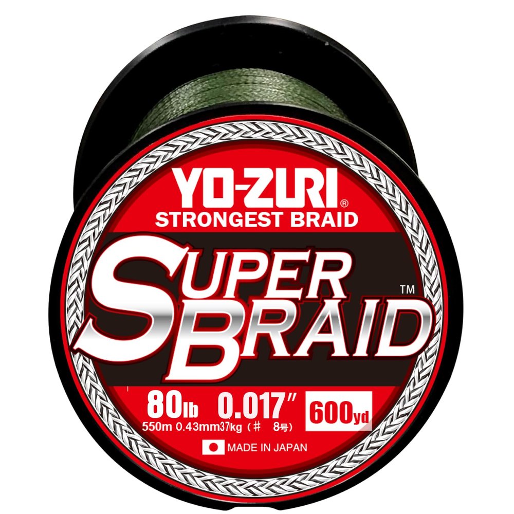 Yo-Zuri Superbraid 600 yd Floating Braid, Dark Green, 80 lb