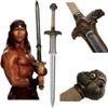 Mettleive | Conan The Barbarian Father Sword Full Tang Conan Real Atlantean Barbarian Destroyer Conquering Double Edge Two Sided Cold Steel Sword (ConanXBrass) view 1