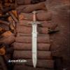 Mettleive | Conan The Barbarian Father Sword Full Tang Conan Real Atlantean Barbarian Destroyer Conquering Double Edge Two Sided Cold Steel Sword (ConanXBrass) view 4