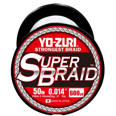 Yo-Zuri Superbraid 600 yd Floating Braid, White, 50 lb