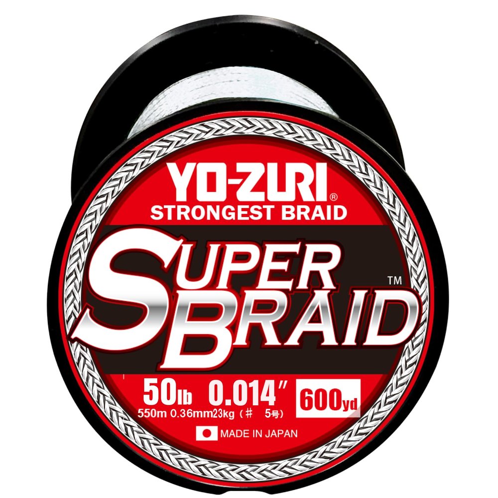Yo-Zuri Superbraid 600 yd Floating Braid, White, 50 lb