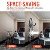 Heavy Duty Swivel Bike Wall Mount Bracket - Holds Up to 77 lbs - Adjustable Slotted Wheel Bay - Premium Materials - Folds Up When Not In Use - Hangs on any wall Indoor/Outdoor, Black/Red view 4