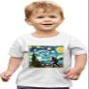 5T White Toddler The Lost Original - Bigfoot Starry Night Van Gogh Toddler T-Shirt