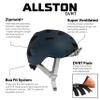 Bern Allston Adult Bike Helmet - Low Profile Comfortable Ventilated Urban Commuter Urban Cycling Helmet for Bicycle, Safety Certified for Men & Women, Matte Muted Teal, Medium view 4
