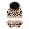 The Children's Place,Girls,Winter Hat and Mittens Cold Weather Set,Latte Leopard Set,8 Years,12 Years view 1
