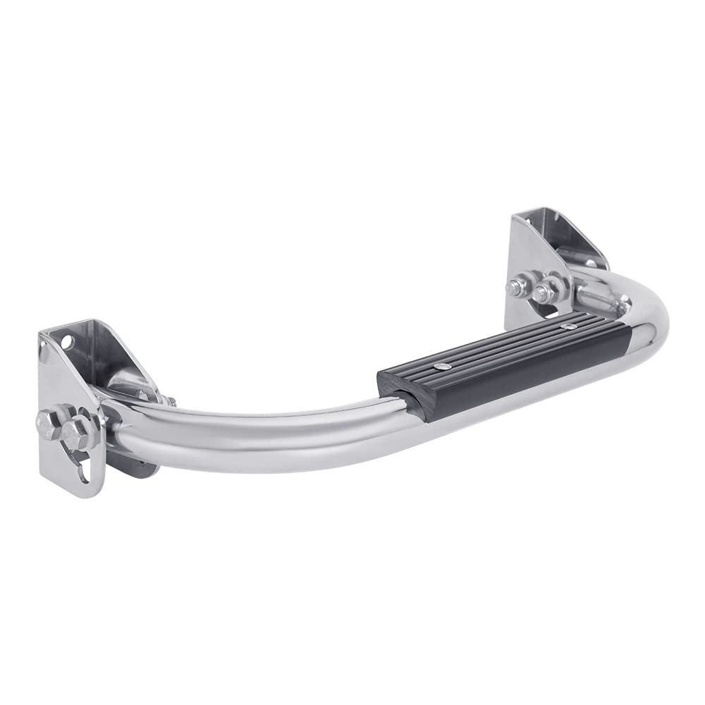White Water 50730S 304 Stainless Steel Folding Footrest Bracket, 12-13/32" Center to Center,