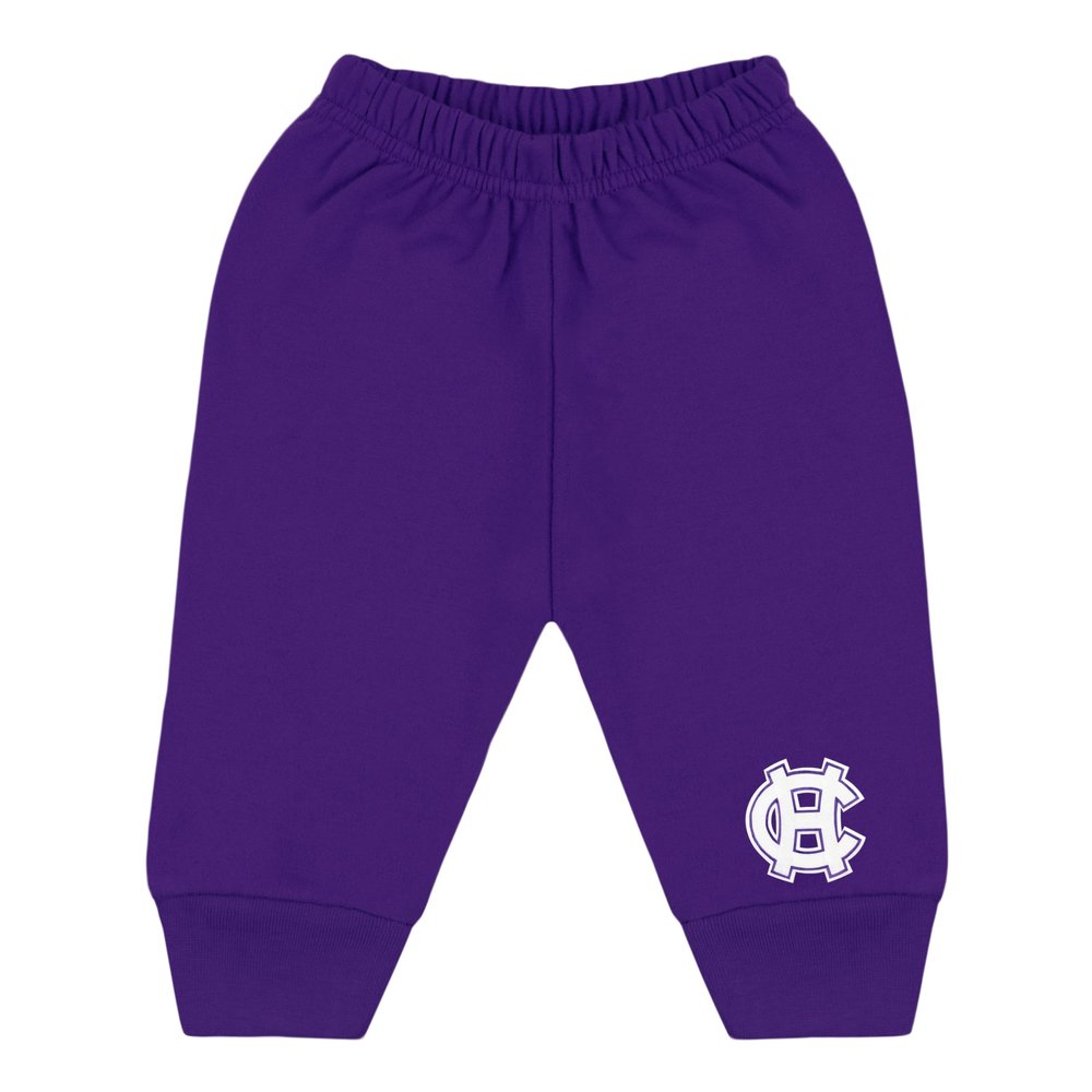 College Baby NCAA Officially Licensed Toddler Jogger Sweatpants, Holy Cross Logo, Purple, 2T