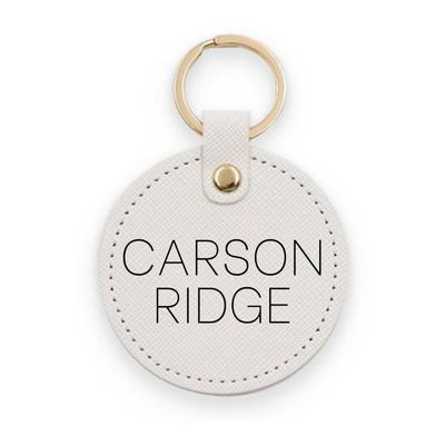 Personalized Tags, Diaper Bag Keychain, Booksack Tag, Backpack Label, Leather Keychain, Personalized Name for Bags, Luggage Tag, Engraved (White, Both Names Print)