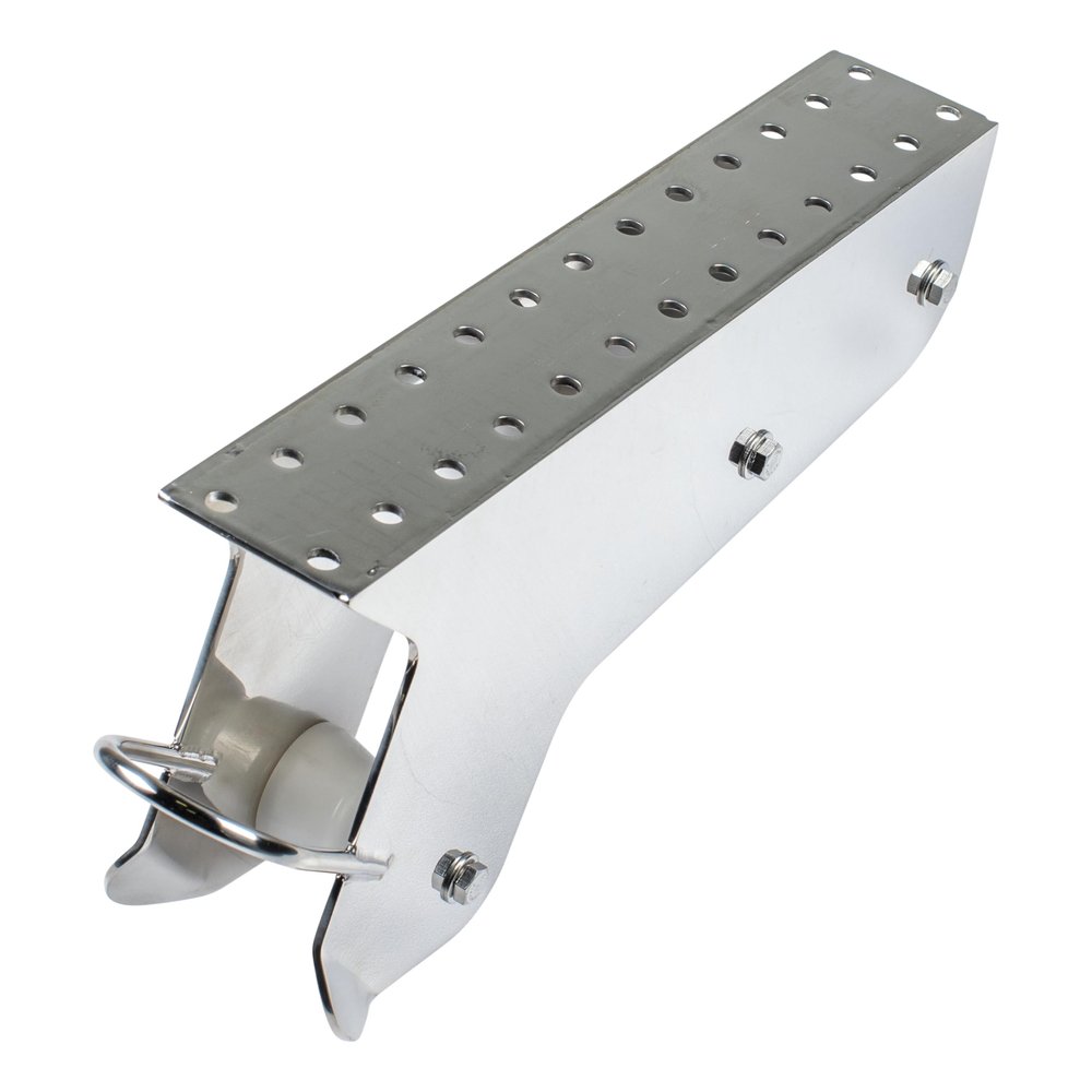 Lewmar Pontoon Bow Roller for use with fluke or plow Style Anchors, 316 Stainless Steel Construction, Durable Delrin Rollers, underdeck Mount, use with Venta Pontoon Anchor Winch - 2020209575