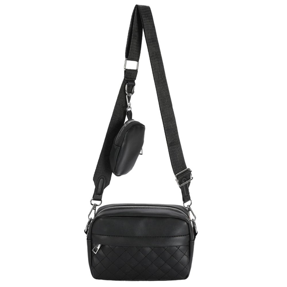 Raisbdsuiuy Crossbody Bag Solid Color Fashion Shoulder Bag Large Capacity Versatile Messenger Bag with Small Purse for Girl