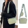 Raisbdsuiuy Crossbody Bag Solid Color Fashion Shoulder Bag Large Capacity Versatile Messenger Bag with Small Purse for Girl view 4