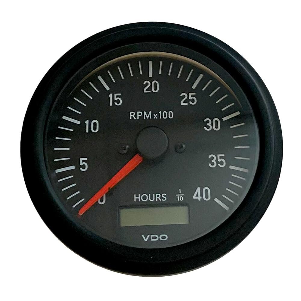 VDO 333-93500 Cockpit International Gen II 4K RPM Tachometer with Hourmeter