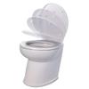 Jabsco Deluxe Flush 14" Angled Back 12V Freshwater Electric Marine Toilet w/Solenoid Valve & Soft Close Lid view 1