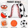 Dyrfolm 24 Pcs Sports Drawstring Bags, Sports Party Favors Goodie Bags for Soccer Baseball Basketball Football, Orange, 9.84 x 11.6 Inch view 3