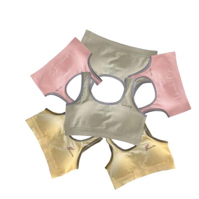 Girls Training Bra,Beginner Bras for Girls with Pads,Teen Bras for Girls Ages (US, Age, 12 Years, 14 Years, 2PINK+2green+2yellow)