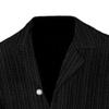 Maiyifu-GJ Men's Summer Casual Shirts Slim Fit Stretch Button Down Shirts Gym Workout Athletic Short Sleeve Dress Shirt (Black,Small) view 2