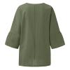 slqdgmryz Linen Tops for Women 3/4 Sleeve Plus Size Crew Neck T Shirts Loose Fit Three Quarter Length Dressy Blouses Summer Shirts for Women 2025 3/4 Length Sleeve Womens Tops view 3