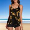 ZYXTIM Tankini Swimsuits for Women Two Piece Tummy Control Bathing Suits Blouson Tankini Top with Sporty Boy Shorts view 2