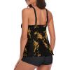 ZYXTIM Tankini Swimsuits for Women Two Piece Tummy Control Bathing Suits Blouson Tankini Top with Sporty Boy Shorts view 4