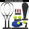 Magicorange Tennis Rackets for Adults 2 Players Recreational Tennis Racquet Set for Beginners and Professional with 4 Tennis Balls, 3 Overgrips, 1 Bag (Black) view 3