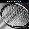 Magicorange Tennis Rackets for Adults 2 Players Recreational Tennis Racquet Set for Beginners and Professional with 4 Tennis Balls, 3 Overgrips, 1 Bag (Black) view 4