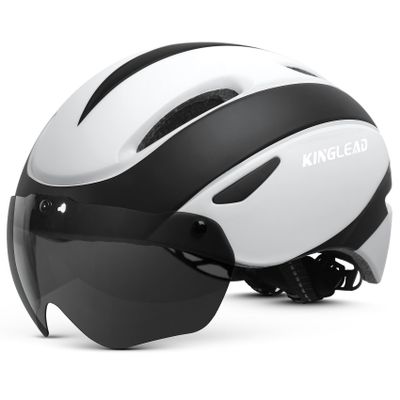 Bike Helmet for Adults Bicycle Helmet with Detachable Magnetic Googles & Adjustable Dial for Mountain Bikes, Road Bikes, Electric Bikes, Scooter