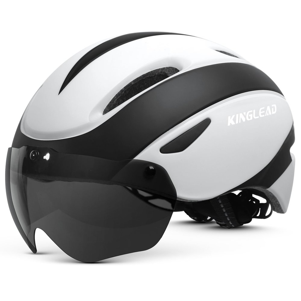 Bike Helmet for Adults Bicycle Helmet with Detachable Magnetic Googles & Adjustable Dial for Mountain Bikes, Road Bikes, Electric Bikes, Scooter