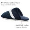 MAXTOP Mens Slippers Cozy Memory Foam Warm House Bedroom Shoes with Anti-Skid Sole Indoor and Outdoor Slippers for Women and Men Size 9 10 Blue view 3