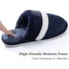MAXTOP Mens Slippers Cozy Memory Foam Warm House Bedroom Shoes with Anti-Skid Sole Indoor and Outdoor Slippers for Women and Men Size 9 10 Blue view 4