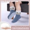 DOSKONI Baby Toddlers Non Slip Socks with Grippers Cotton Crew Gift Grips Socks for Kids Boys Girls 6 Pairs Animal B, 6-12 Months view 4