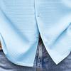 Men's Summer Knit Shirts Fashion Casual Short Sleeve Button Down Shirts Lightweight Breathable Beach Tops (Light Blue,X-Large) view 4