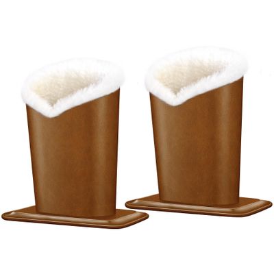 Aatacas Pack of 2 Plush Lined Eyeglasses Holder Stand Protective Glasses Case For Desks Or Nightstands (2 Pcs 013)
