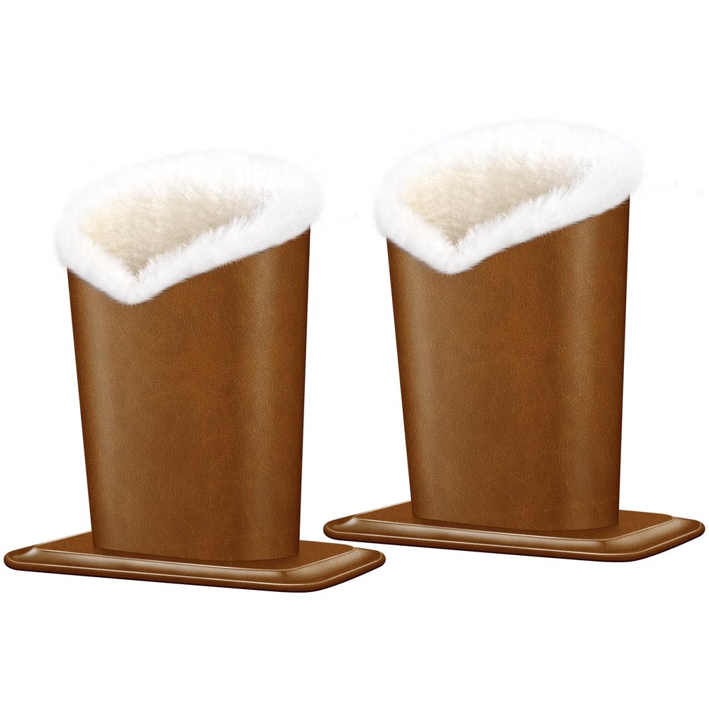 Aatacas Pack of 2 Plush Lined Eyeglasses Holder Stand Protective Glasses Case For Desks Or Nightstands (2 Pcs 013)