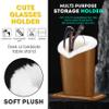 Aatacas Pack of 2 Plush Lined Eyeglasses Holder Stand Protective Glasses Case For Desks Or Nightstands (2 Pcs 013) view 3