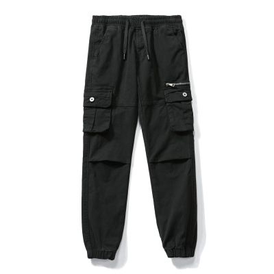 LANZIYAYA Fashion Classics Kids Cargo Pants with Pockets Boys Jogging Trousers Army Green (US, Age, 6 Years, Black)