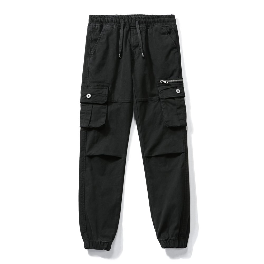 LANZIYAYA Fashion Classics Kids Cargo Pants with Pockets Boys Jogging Trousers Army Green (US, Age, 6 Years, Black)