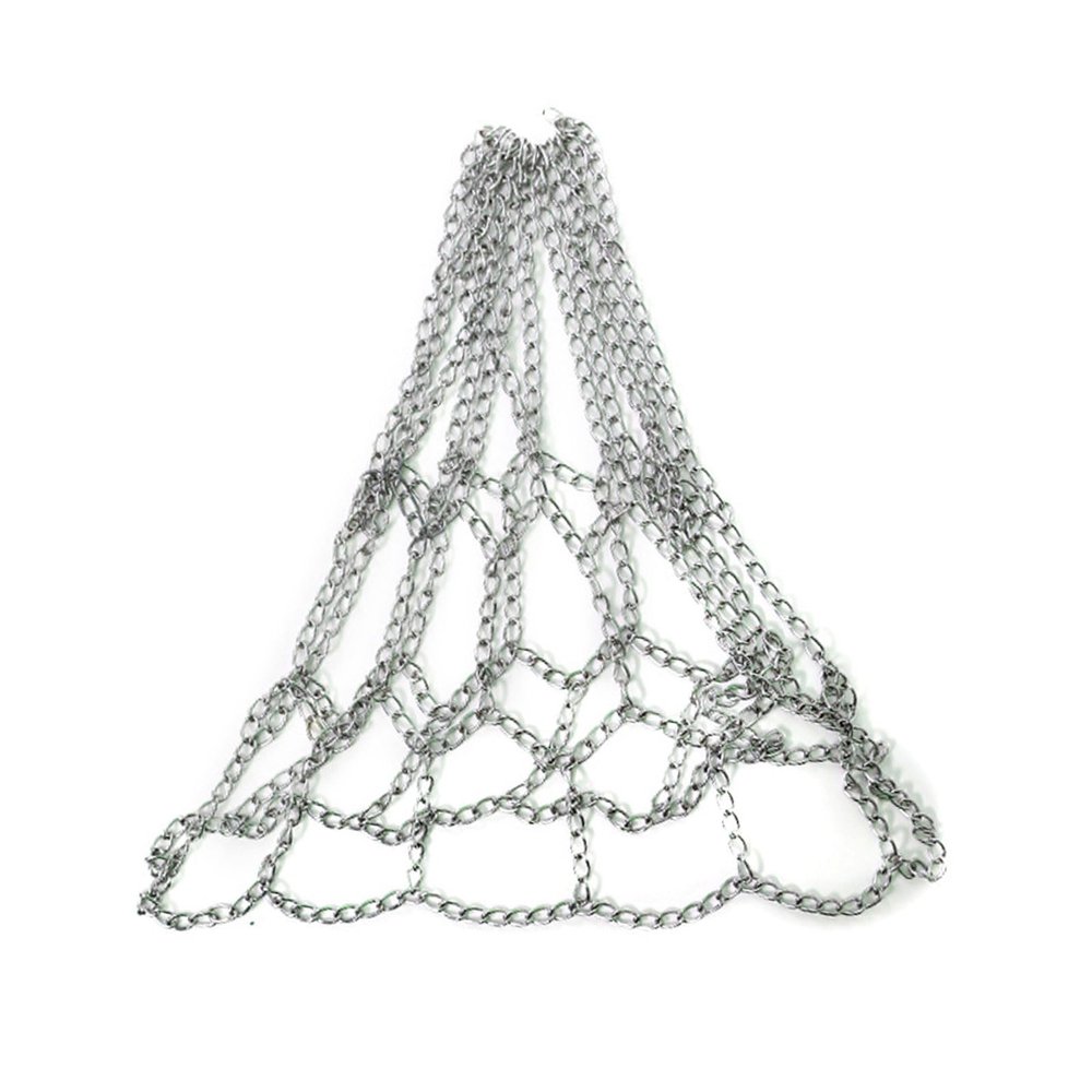 Dasdffvf Heavy Duty Metal Chain Basketball Net, All-Weather Rust-Resistant Outdoor Net, Fit for 18" Hoops and Goals