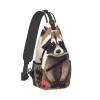 LZQPOEAS Sling Bag for Women Men Cross Chest Bag Raccoon Sling Backpack Crossbody Shoulder Bag Fanny Pack Daypack view 1