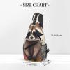 LZQPOEAS Sling Bag for Women Men Cross Chest Bag Raccoon Sling Backpack Crossbody Shoulder Bag Fanny Pack Daypack view 2