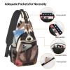 LZQPOEAS Sling Bag for Women Men Cross Chest Bag Raccoon Sling Backpack Crossbody Shoulder Bag Fanny Pack Daypack view 3