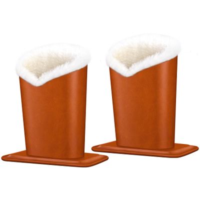 Aatacas Pack of 2 Plush Lined Eyeglasses Holder Stand Protective Glasses Case For Desks Or Nightstands (2 Pcs 011)