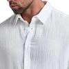 Men's Casual Button Down Shirts Stylish Short Sleeve Striped Shirts Lightweight Breathable Summer Shirt (White,Large) view 2