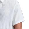 Men's Casual Button Down Shirts Stylish Short Sleeve Striped Shirts Lightweight Breathable Summer Shirt (White,Large) view 3