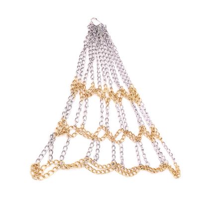 Dasdffvf Heavy Duty Metal Chain Basketball Net, All-Weather Rust-Resistant Outdoor Net, Fit for 18" Hoops and Goals