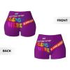 NineFit Basics Custom Yoga Shorts for Women Put Your Photo On It Personalized Sports Shorts Perfect for Travel and As Couple Friend Mom Gifts 2 Sides Print X-Large Purple view 4